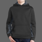 Youth Sport Wick ® CamoHex Fleece Colorblock Hooded Pullover