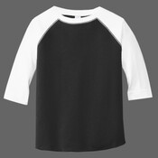 Toddler Baseball Fine Jersey Three-Quarter Sleeve Tee