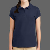 Girls Silk Touch Peter Pan Collar Polo