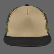 Flat Bill Snapback Trucker Cap