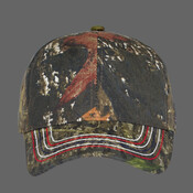 Americana Contrast Stitch Camouflage Cap