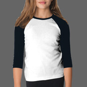 4253 Youth Baby Rib 3/4 Sleeve Raglan