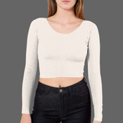 8379 L/S Cotton Spandex Jersey Crop Top