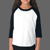 BB153 Toddler Poly-Cotton 3/4 Sleeve Raglan