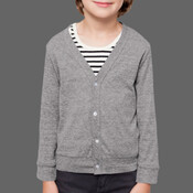 BR100 Toddler Tri-Blend Rib Cardigan