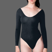 RSA8357 Cotton Spandex Jersey Double U-Neck L/S Bodysuit