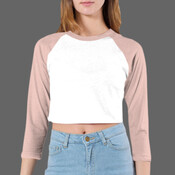 RSABB354 Poly-Cotton Cropped 3/4 Sleeve Raglan