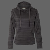 Women's Odyssey Striped Performance Fleece Lapover Hooded Sweatshirt