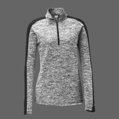Women's PosiCharge ® Electric Heather Colorblock 1/4 Zip Pullover
