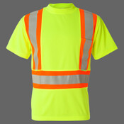Unisex Class 2 Flat Stitch Self-Fabric Panels T-Shirt
