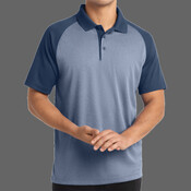 PosiCharge ® RacerMesh ® Raglan Heather Block Polo