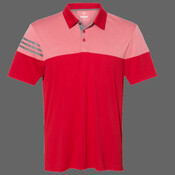 Men's Heathered 3-Stripes Colorblocked Polo