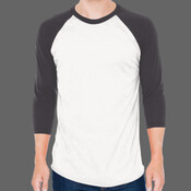 Unisex USA-Made 50/50 Poly/Cotton Raglan Three-Quarter Sleeve Tee