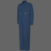 Men's Extended Sizes Zip-Front Cotton Coverall