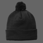 Solid Pom Pom Beanie