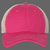 Contrast-Stitch Mesh-Back Cap