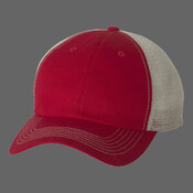 Contrast-Stitch Mesh-Back Cap