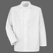 Men's Gripper-Front Short Butcher Coat