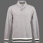 Men's Peppered Fleece Shawl Collar Sweatshirt