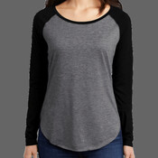 Women's PosiCharge ® Long Sleeve Tri Blend Wicking Scoop Neck Raglan Tee