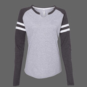 Women's Fine Jersey Mash Up Long Sleeve T-Shirt
