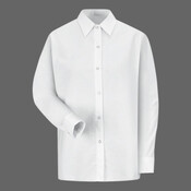 Women's Long Sleeve Specialized Pocketless Poplin Work Shirt