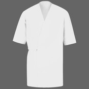 Men's Collarless Poplin Butcher Wrap