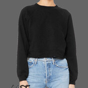 Women's Crop Raglan Fleece Crewneck Sweatshirt