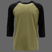 Unisex CVC Three-Quarter Sleeve Raglan T-Shirt