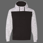Men's Mélange Fleece Colorblocked Hooded Sweatshirt