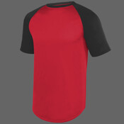 Youth Wicking Short Sleeve Baseball Jersey
