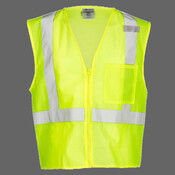 Unisex Single Pocket Zipper Mesh Vest