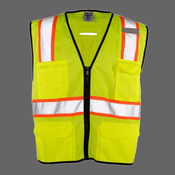 Unisex 6 Pocket Contrast Class 2 Vest
