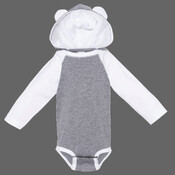 Infant Fine Jersey Character Hooded Long Sleeve Bodysuit with Ears