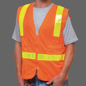 Unisex USA-Made ANSI Solid Surveyor's Vest Class 2