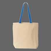 Natural Tote with Contrast-Color Handles