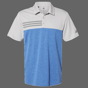 Men's Heathered Colorblocked 3-Stripes Polo