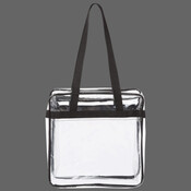 Clear Tote with Zippered Top