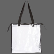 Clear Zippered Tote with Full Gusset
