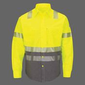 Men's Hi-Visibility Color Block Uniform Shirt - EXCEL FR® ComforTouch® - 7 oz.