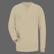 Men's Long Sleeve Tagless Henley Shirt