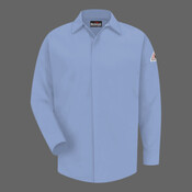 Men's Concealed-Gripper Pocketless Work Shirt