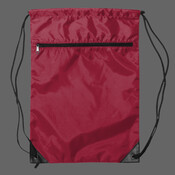 Zippered Drawstring Backpack