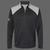 Men's Textured Mixed Media Quarter-Zip Pullover
