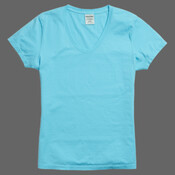 Women's Garment-Dyed V-Neck T-Shirt