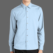 Long Sleeve Stretch Woven Shirt