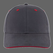 Brushed Twill Cap With Sandwich Bill