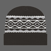 USA- Made Diamond Cuffed Beanie