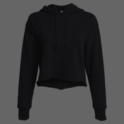 Women's Laguna Sueded Raw Edge Crop Hoodie Sweatshirt
