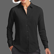 Women's Full Button Satin Blouse